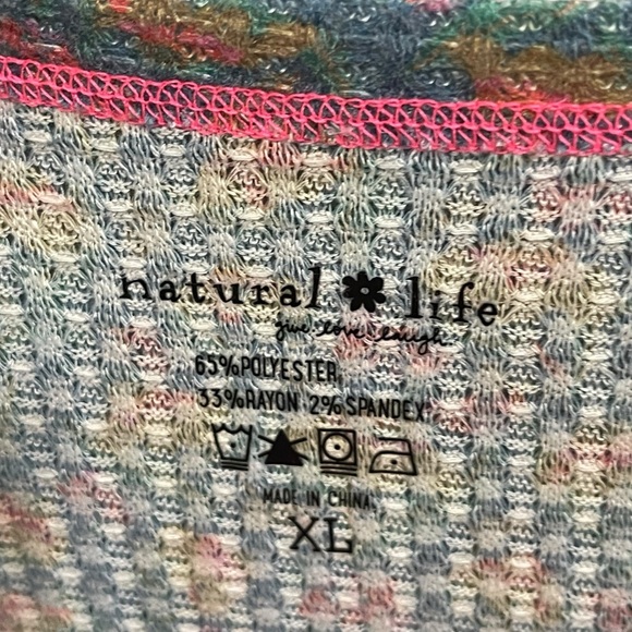 Natural Life Mix & Match Waffle Thermal Jumpsuit Boho Floral Print XL boxAH - Picture 4 of 5